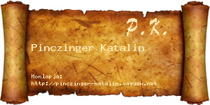 Pinczinger Katalin névjegykártya