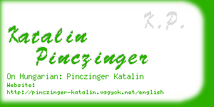 katalin pinczinger business card